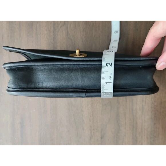 Vtg 70s Coach NYC Made In USA Black Leather Crossbody Bag 196-4734 Read - Picture 13 of 14